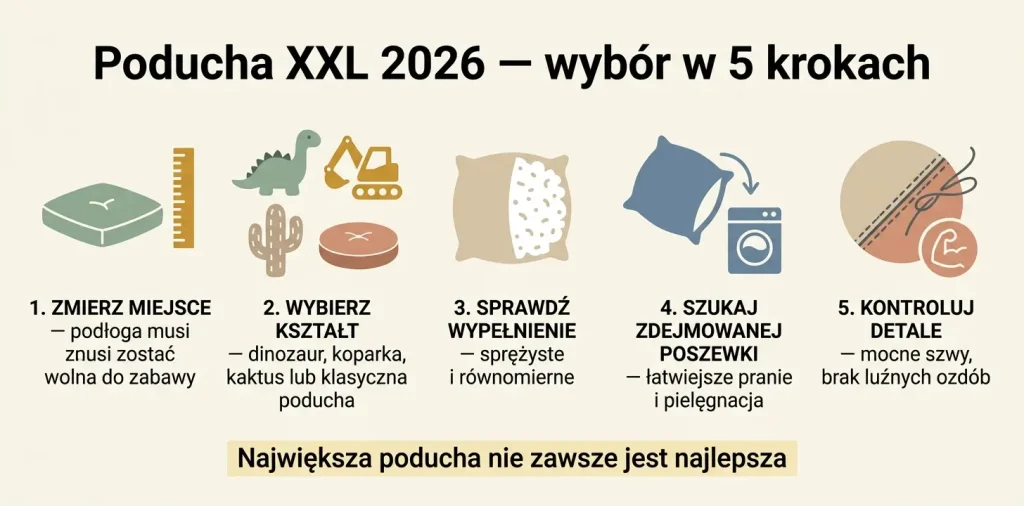 Poducha XXL 2026 — wybór w 5 krokach