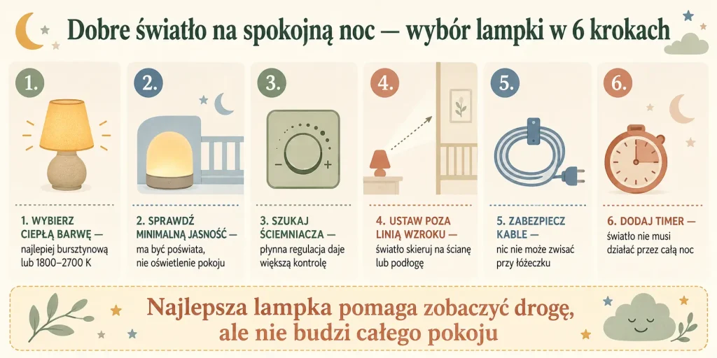 Dobre światło na spokojną noc — wybór lampki w 6 krokach