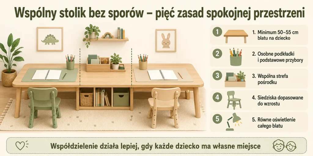 Wspólny stolik bez sporów – pięć zasad spokojnej przestrzeni