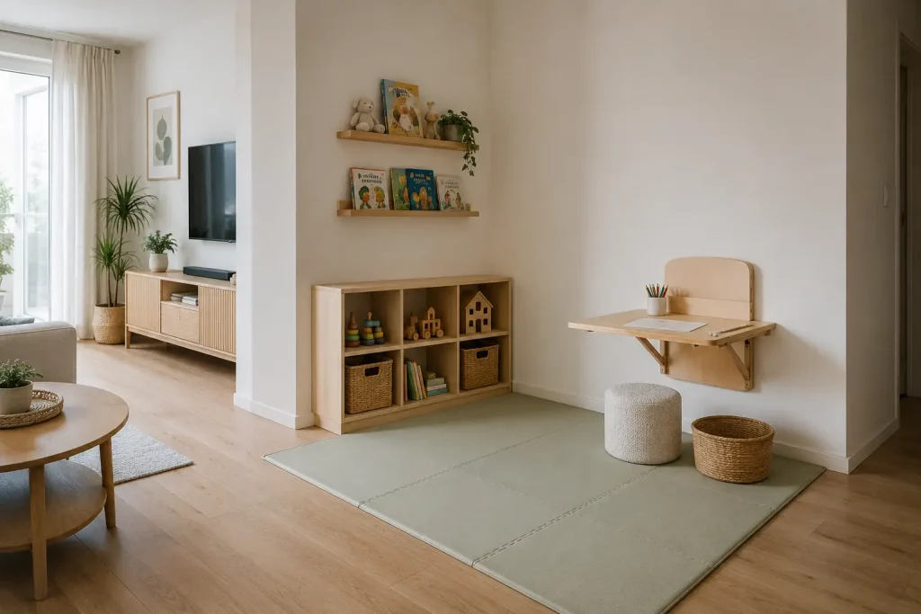 Kącik zabaw w małym mieszkaniu – jak urządzić strefę dziecka na 2–3 m² [sprytne patenty 2026]