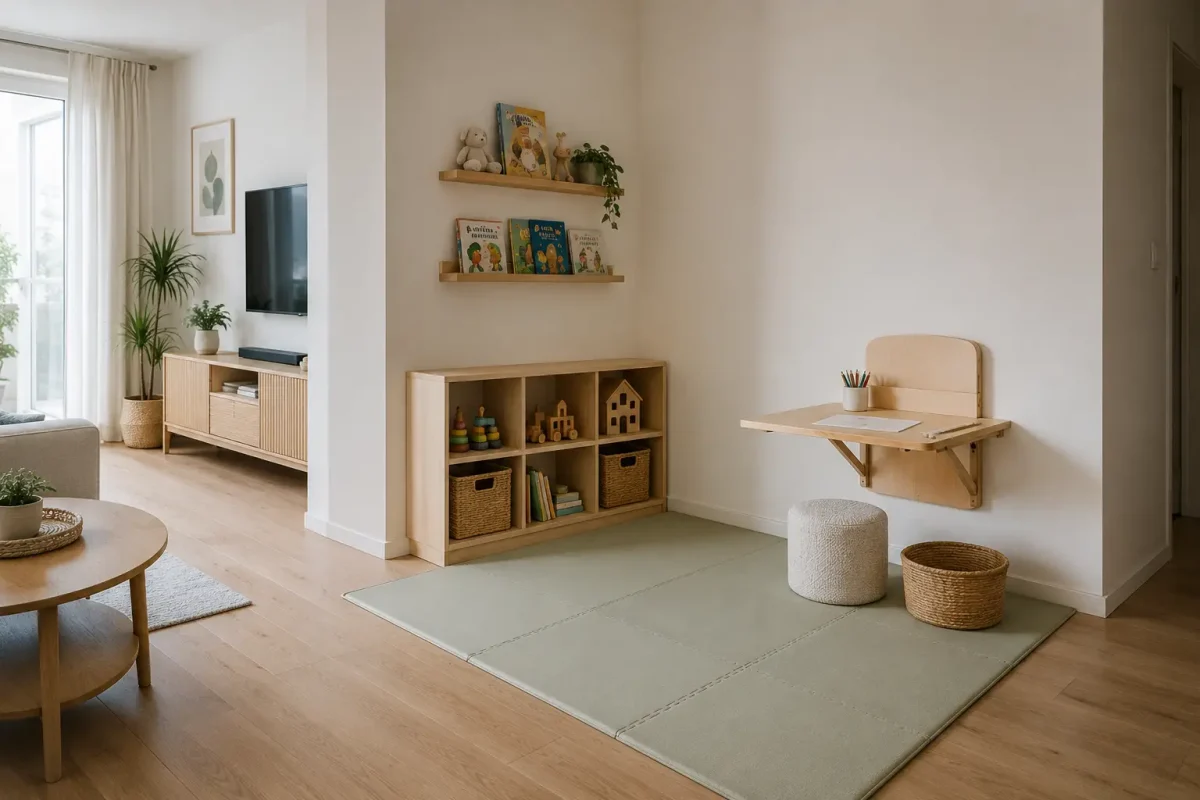 Kącik zabaw w małym mieszkaniu – jak urządzić strefę dziecka na 2–3 m² [sprytne patenty 2026]