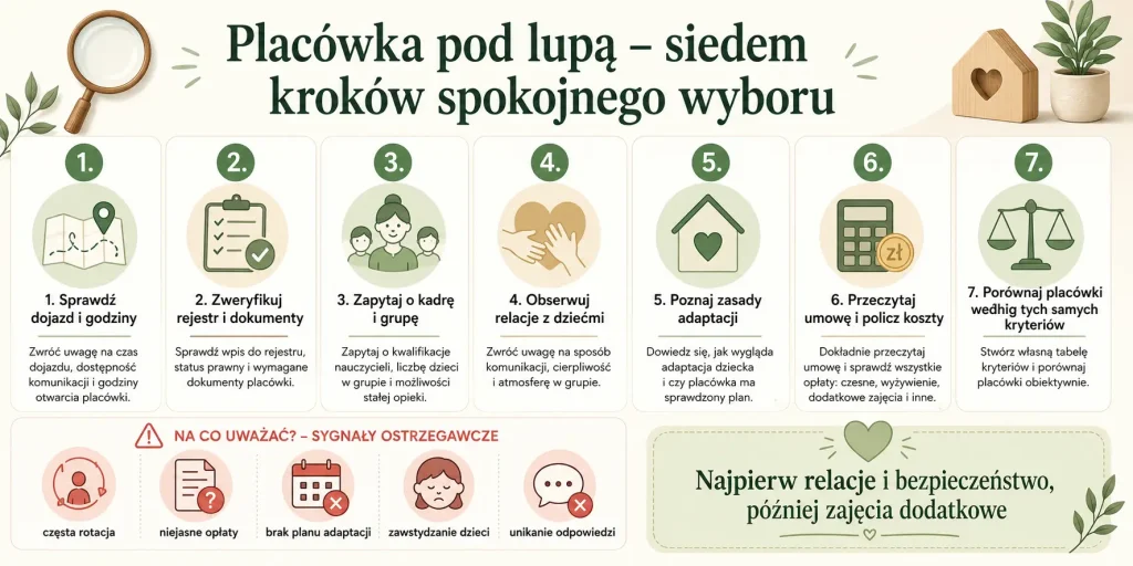Placówka pod lupą – siedem kroków spokojnego wyboru