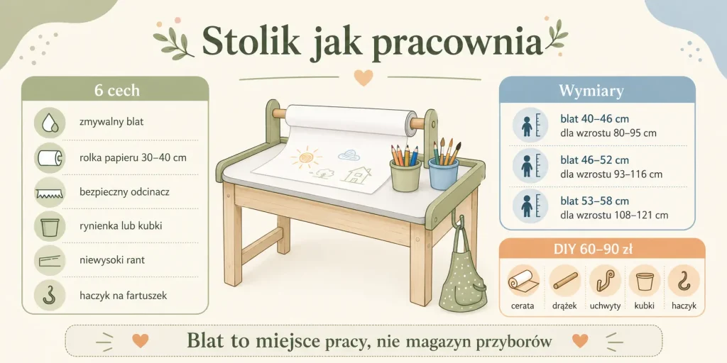 Sześć najważniejszych funkcji, zalecane wymiary, koszt modernizacji DIY i prosty system organizacji przyborów
